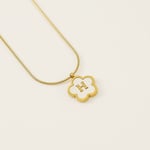 Gold color / 1 Piece Simple Series Daily Letter H Stainless Steel  Gold Color Shell Women's Pendant Necklaces Picture8